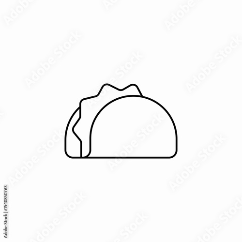 taco mexican food icon sign vector
