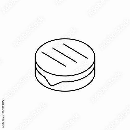 toasted sandwich icon sign vector