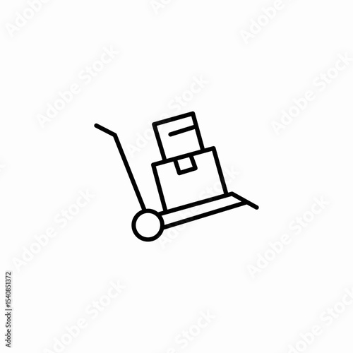 warehouse trolley icon sign vector