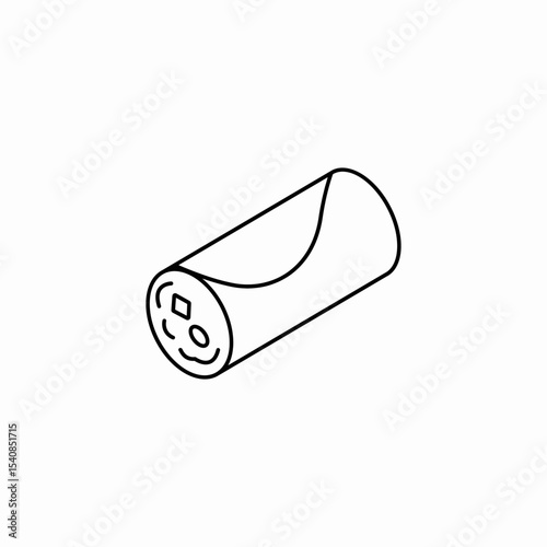 wrap burrito icon sign vector