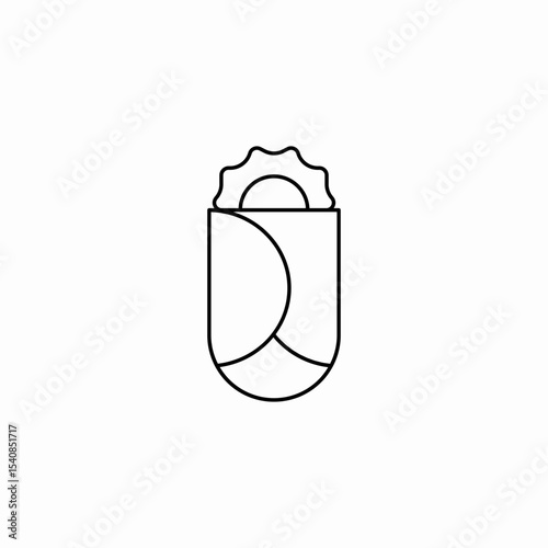 wrap food icon sign vector