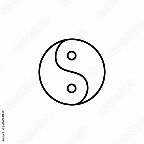 yin yang balance icon sign vector