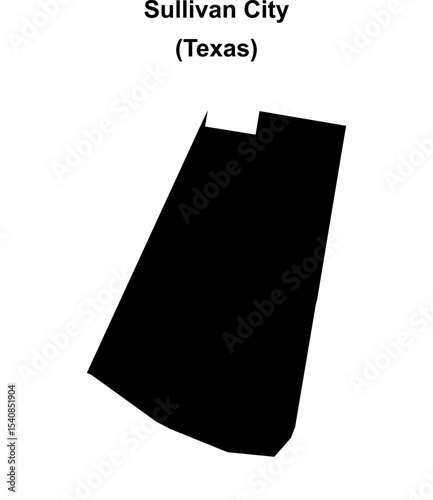 Sullivan City (Texas) blank outline map