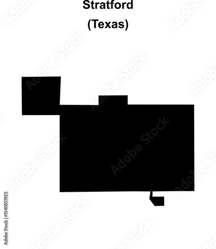 Stratford (Texas) blank outline map