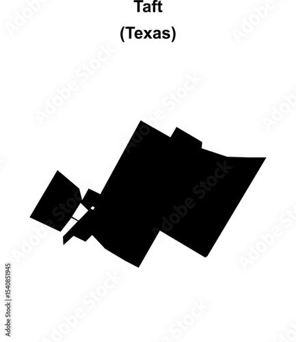 Taft (Texas) blank outline map