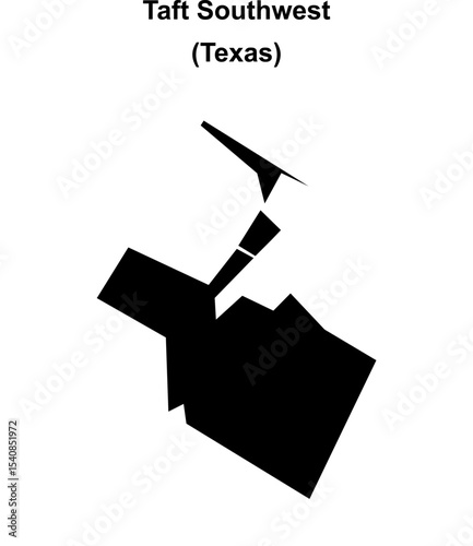Taft Southwest (Texas) blank outline map