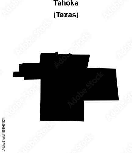 Tahoka (Texas) blank outline map