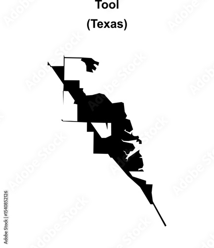 Tool (Texas) blank outline map