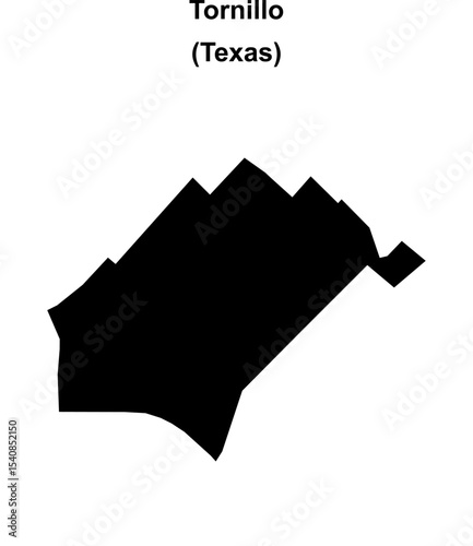 Tornillo (Texas) blank outline map