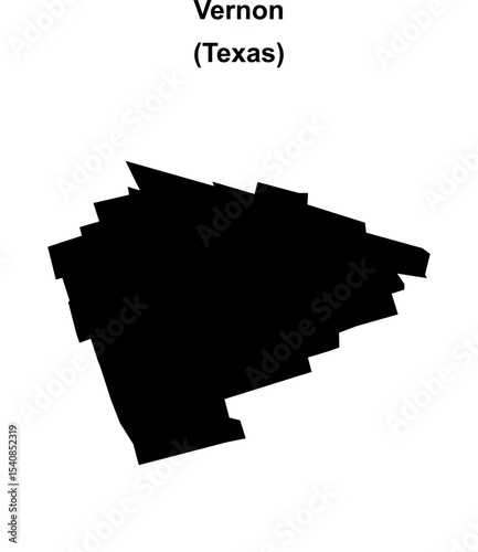 Vernon (Texas) blank outline map