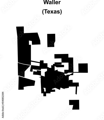 Waller (Texas) blank outline map