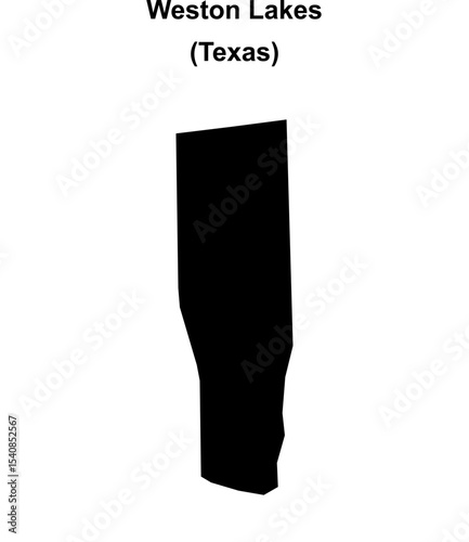 Weston Lakes (Texas) blank outline map