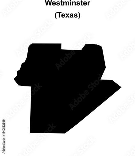 Westminster (Texas) blank outline map