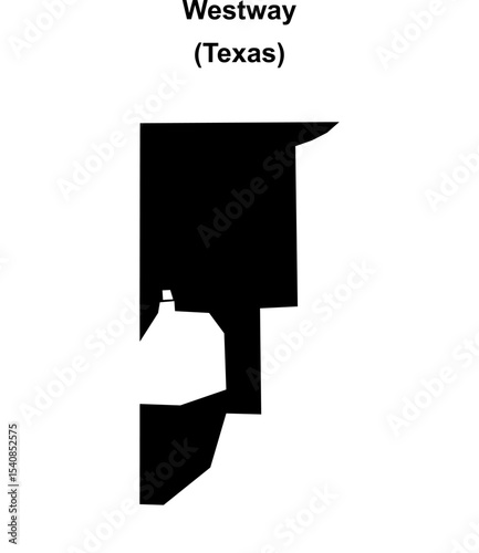 Westway (Texas) blank outline map