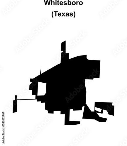 Whitesboro (Texas) blank outline map