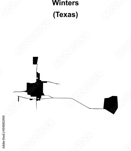 Winters (Texas) blank outline map