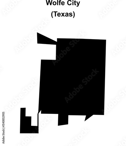 Wolfe City (Texas) blank outline map