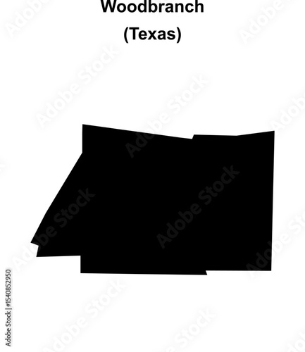 Woodbranch (Texas) blank outline map