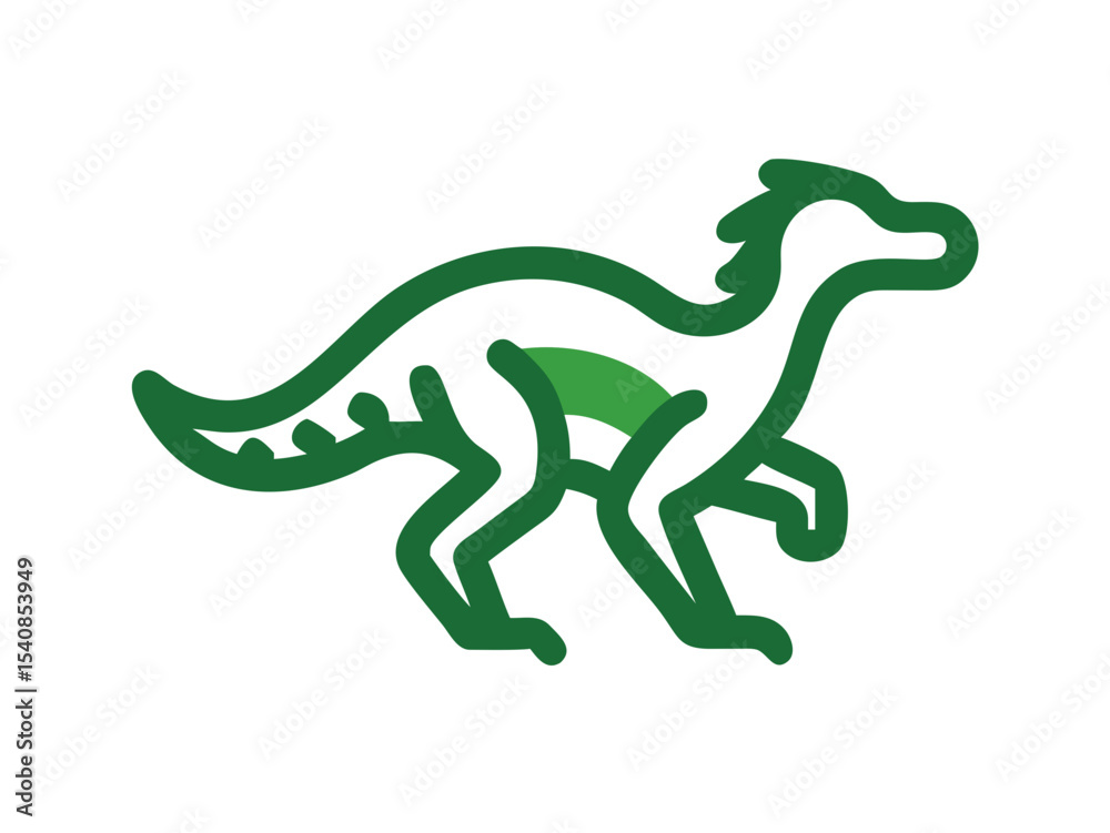 Obraz premium Dinosaur logo Set