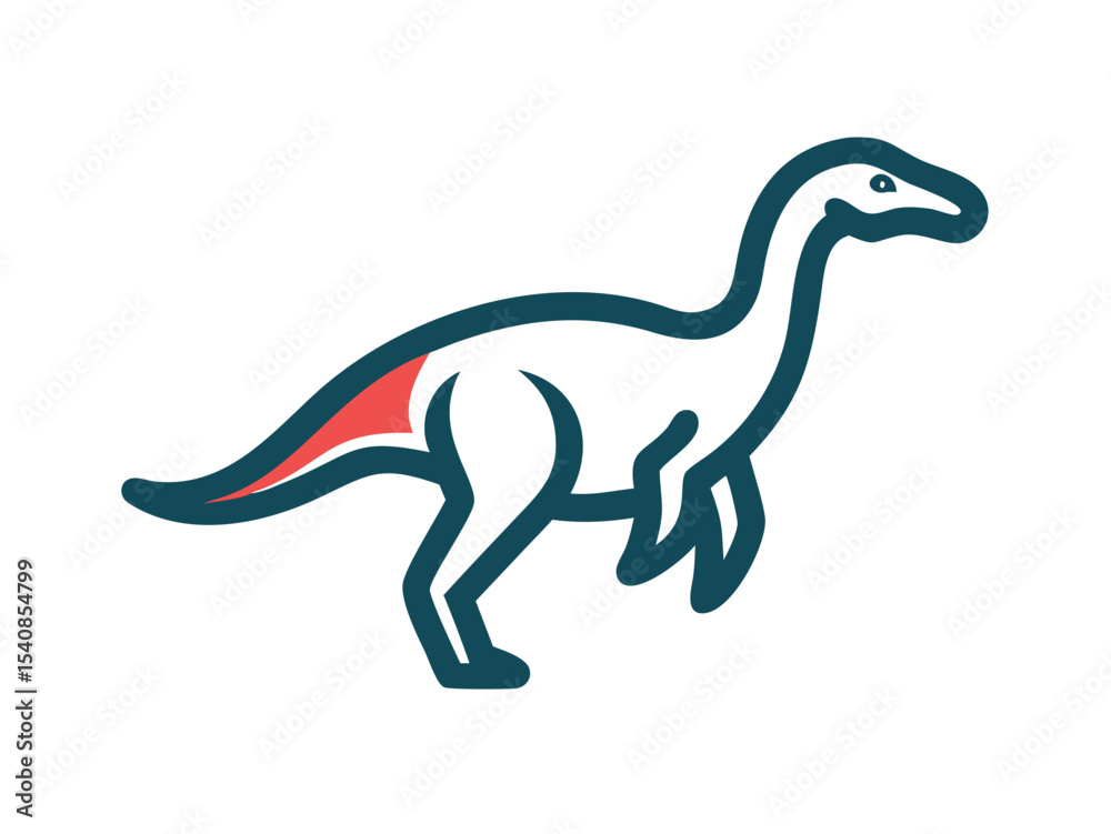 Fototapeta premium Dinosaur logo Set