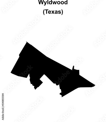 Wyldwood (Texas) blank outline map