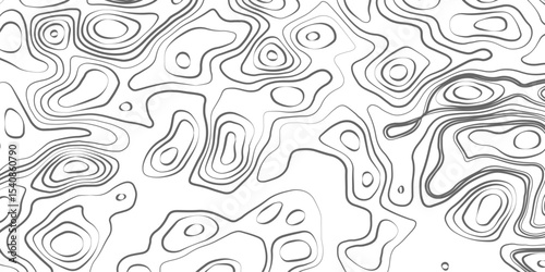 Minimalist topographic contour lines on a clean white background, smooth elevation curves, black fine lines, abstract geographic map style, elevation lines forming organic shapes, high contrast, 