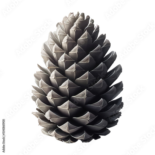 Realistic Pine Cone Isolated on White Background
