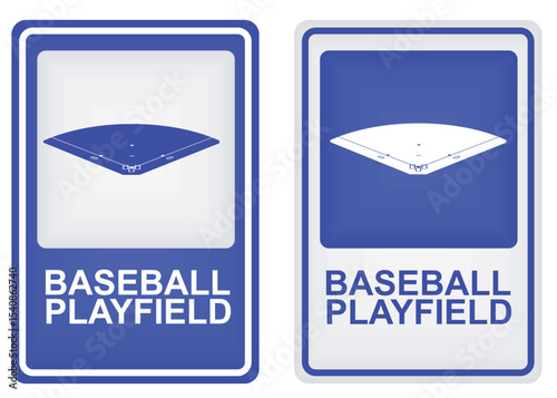 Baseball playfield sign. vector illustration