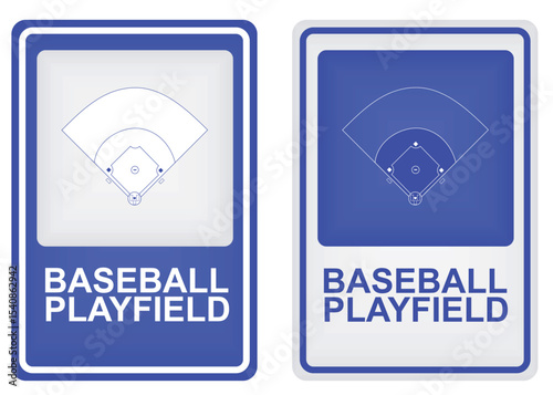 Baseball playfield sign. vector illustration
