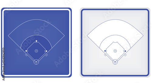 Baseball playfield sign. vector illustration