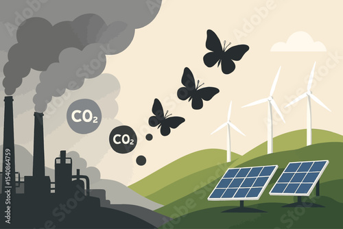Vector icon shows sustainable future, green planet, recyclable, energy transition, climate resilient strategies, electric car, carbon footprint, low carbon city, eco battery, carbon capture