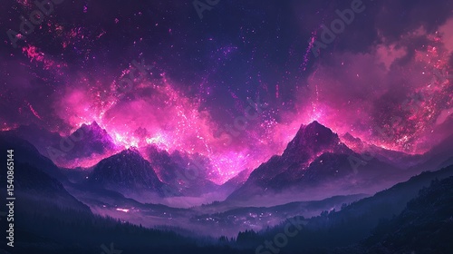 Intense violet and crimson firework streaks slicing through a smoke-filled atmosphere