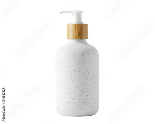 Wallpaper Mural White Speckled Ceramic Soap Dispenser with Bamboo Pump Torontodigital.ca