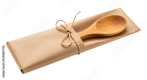 Wallpaper Mural Wooden Spoon Wrapped in Brown Paper Torontodigital.ca