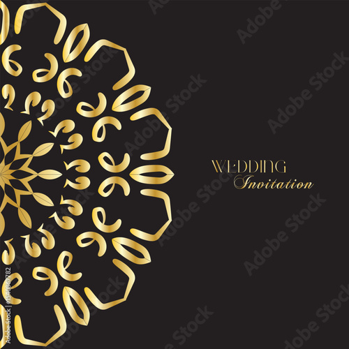 The Gold Mandala Wedding Iinvitation Card