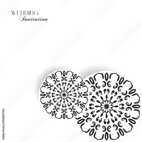 Elegant Black and White Wedding Iinvitation Card