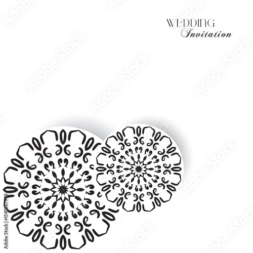 Elegant Black and White Wedding Iinvitation Card