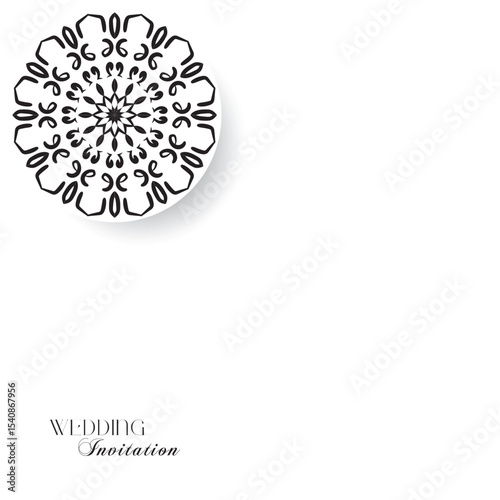 Elegant Black and White Wedding Iinvitation Card