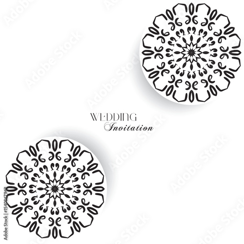 Elegant Black and White Wedding Iinvitation Card