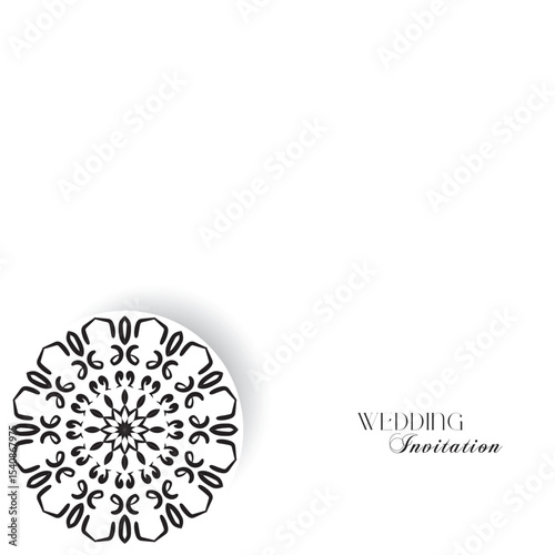 Elegant Black and White Wedding Iinvitation Card