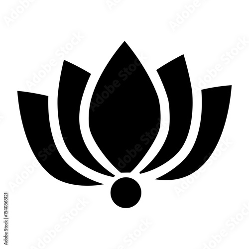 Lotus icon vector. Harmony illustration sign. Buddha flower symbol.