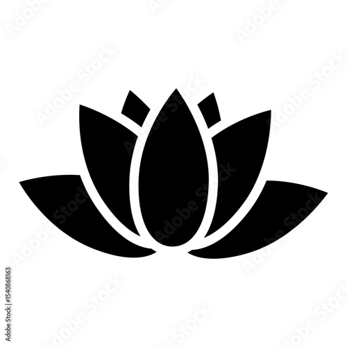 Lotus icon vector. Harmony illustration sign. Buddha flower symbol.