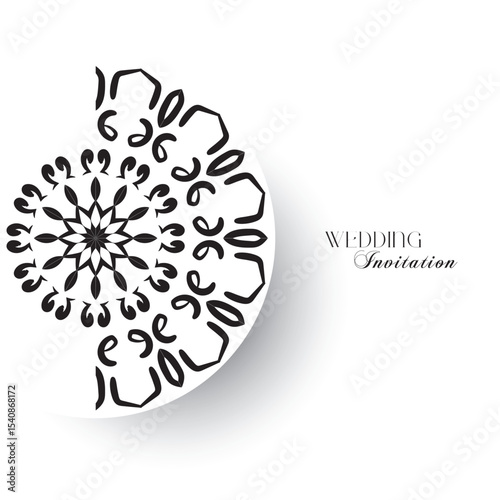 Elegant Black and White Wedding Iinvitation Card
