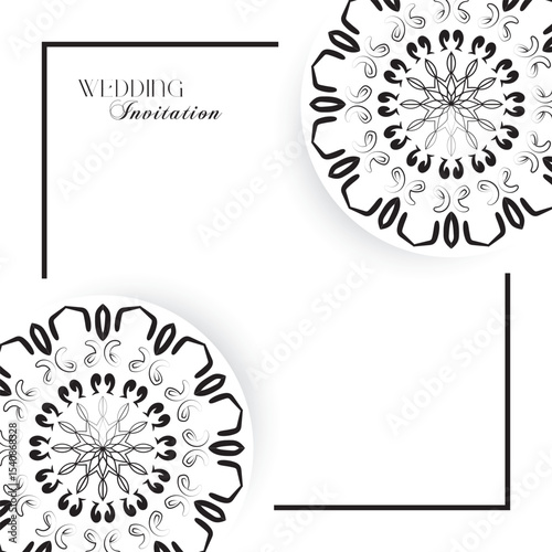 Elegant Black and White Wedding Iinvitation Card