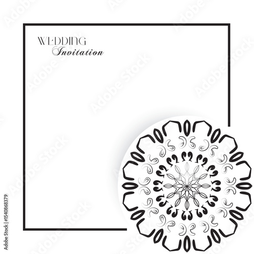 Elegant Black and White Wedding Iinvitation Card
