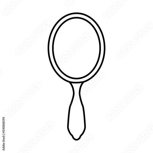 Hand mirror icon vector. Mirror illustration sign. glass symbol. speculum web icons. looking glass logo.