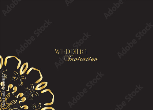 The Gold Mandala Wedding Iinvitation Card