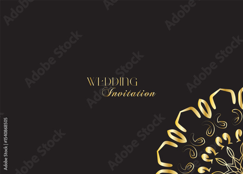 The Gold Mandala Wedding Iinvitation Card