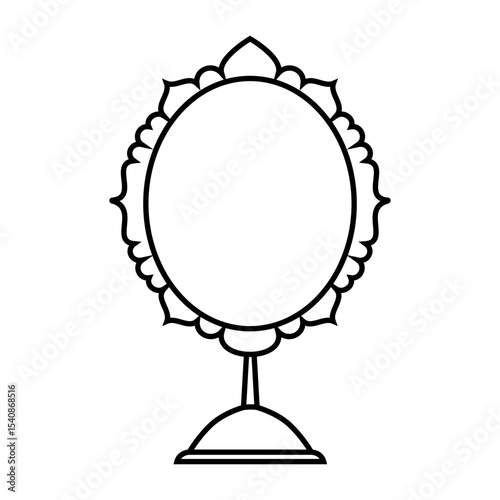 Hand mirror icon vector. Mirror illustration sign. glass symbol. speculum web icons. looking glass logo.