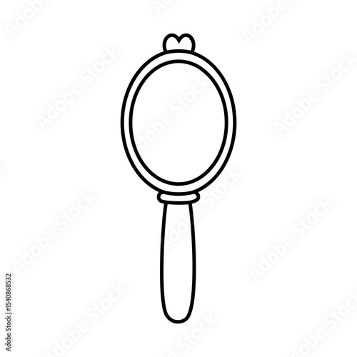 Hand mirror icon vector. Mirror illustration sign. glass symbol. speculum web icons. looking glass logo.